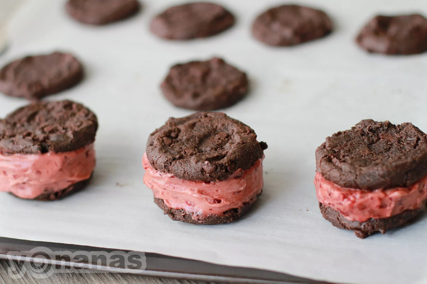 Cherry Chocolate Cookie Sandwich