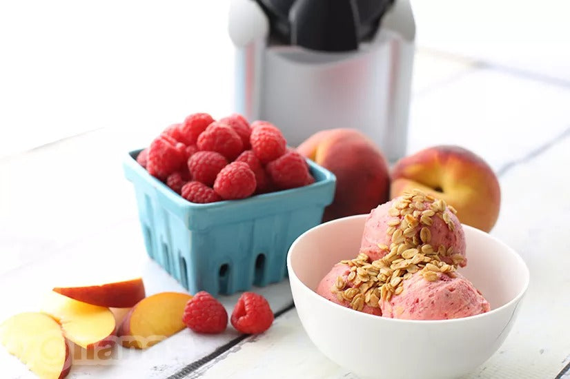 Peach Raspberry Yonanas Cobbler