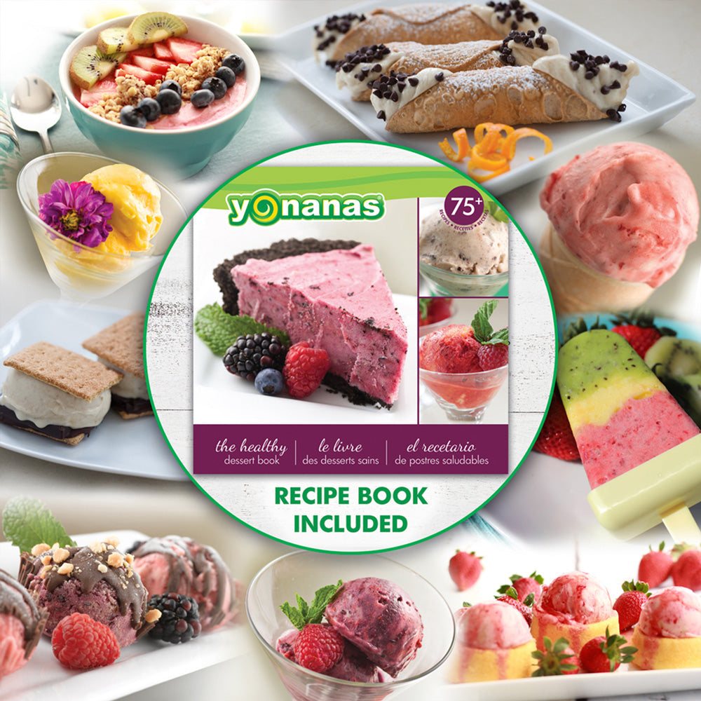 Yonanas Deluxe Healthy Soft-Serve Dessert Maker with Expanded Recipe Book