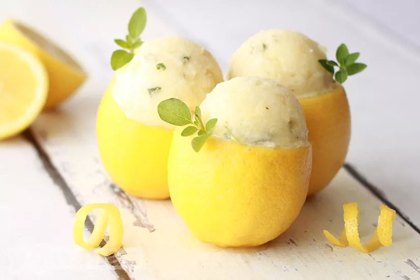 Lemon Basil Sorbet
