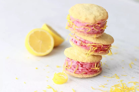 Lemon Raspberry Sugar Cookie Sandwich