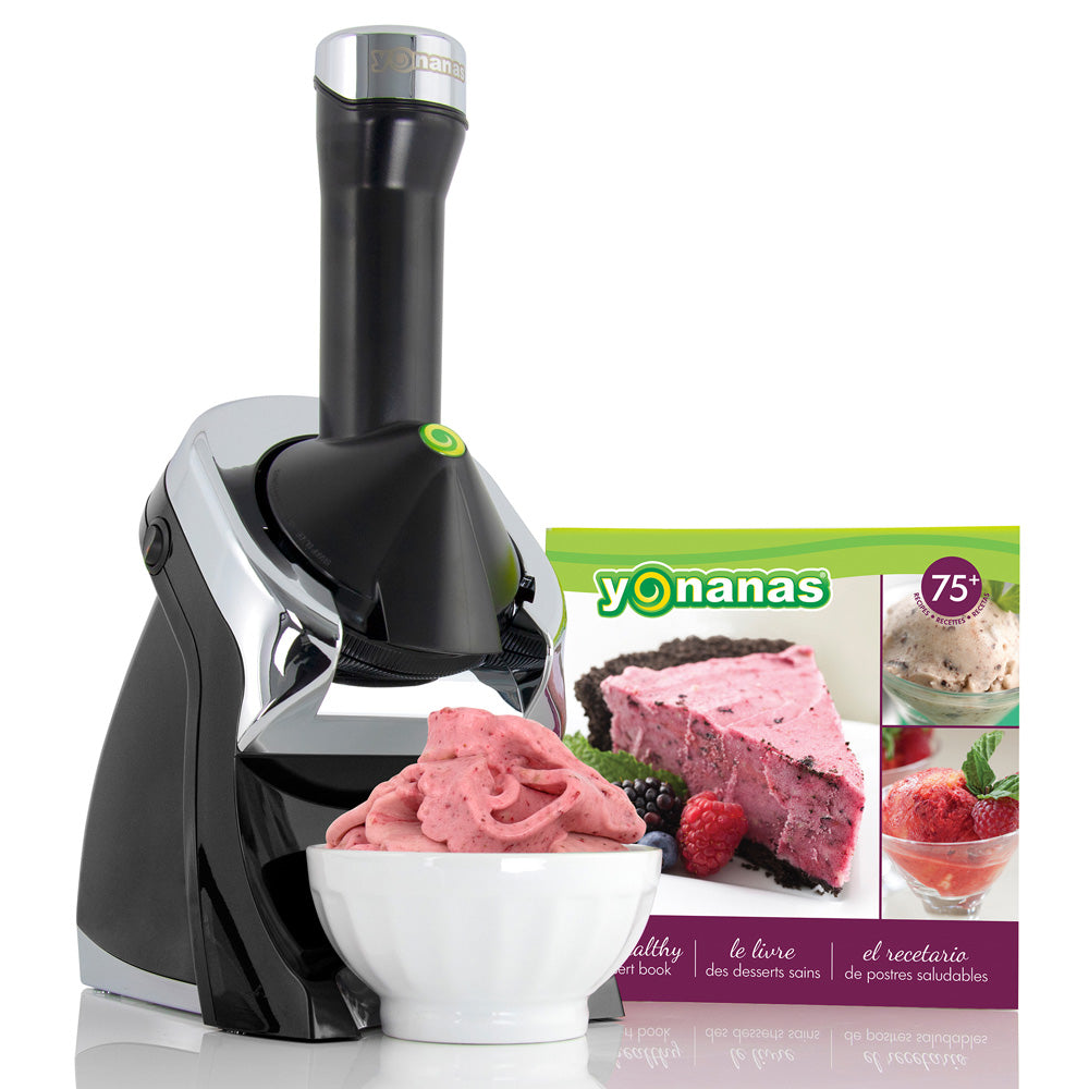 Yonanas 988RD Deluxe Frozen Dessert Maker Premium Chrome Design Dairy –  JADA Lifestyles