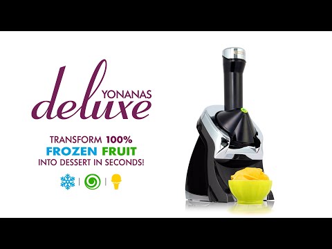 Yonanas Deluxe Non-Dairy Frozen Fruit Soft Serve Dessert Maker (Red)